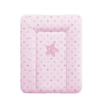 Ceba baby Wickelauflage | Wickeltischauflage | 70 x 50 cm | Design: Sterne rosa