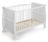 KOKO Babybett - Gitterbett - Kinderbett - LILLY - weiß - Landhausstil - umbaubar - 120x60 cm mit Matratze